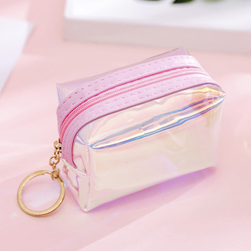 Innovative Comfortable Heart Transparent Laser Mini Coin Purses