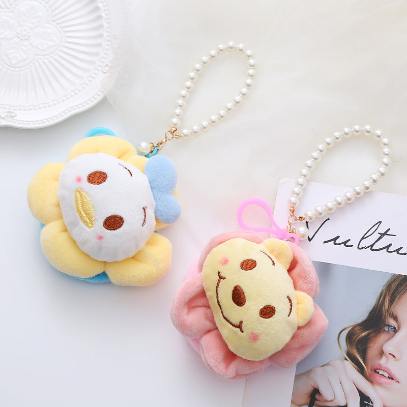 Cartoon Sun Flower Strawberry Bear Couple Pendant Coin Purses