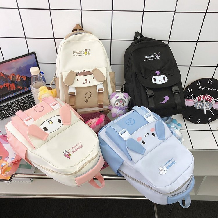 Women's Cartoon Large Capacity Leisure Double Back Middle School Students' Schoolbags