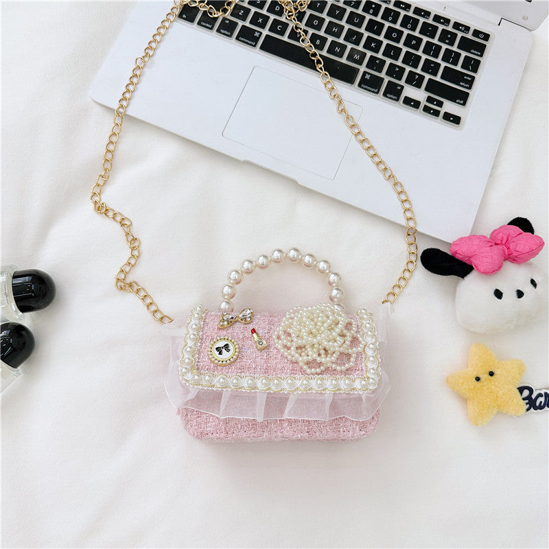 Children's Fashion Pearl Cute Princess Classic Style Children's Shoulder Bags