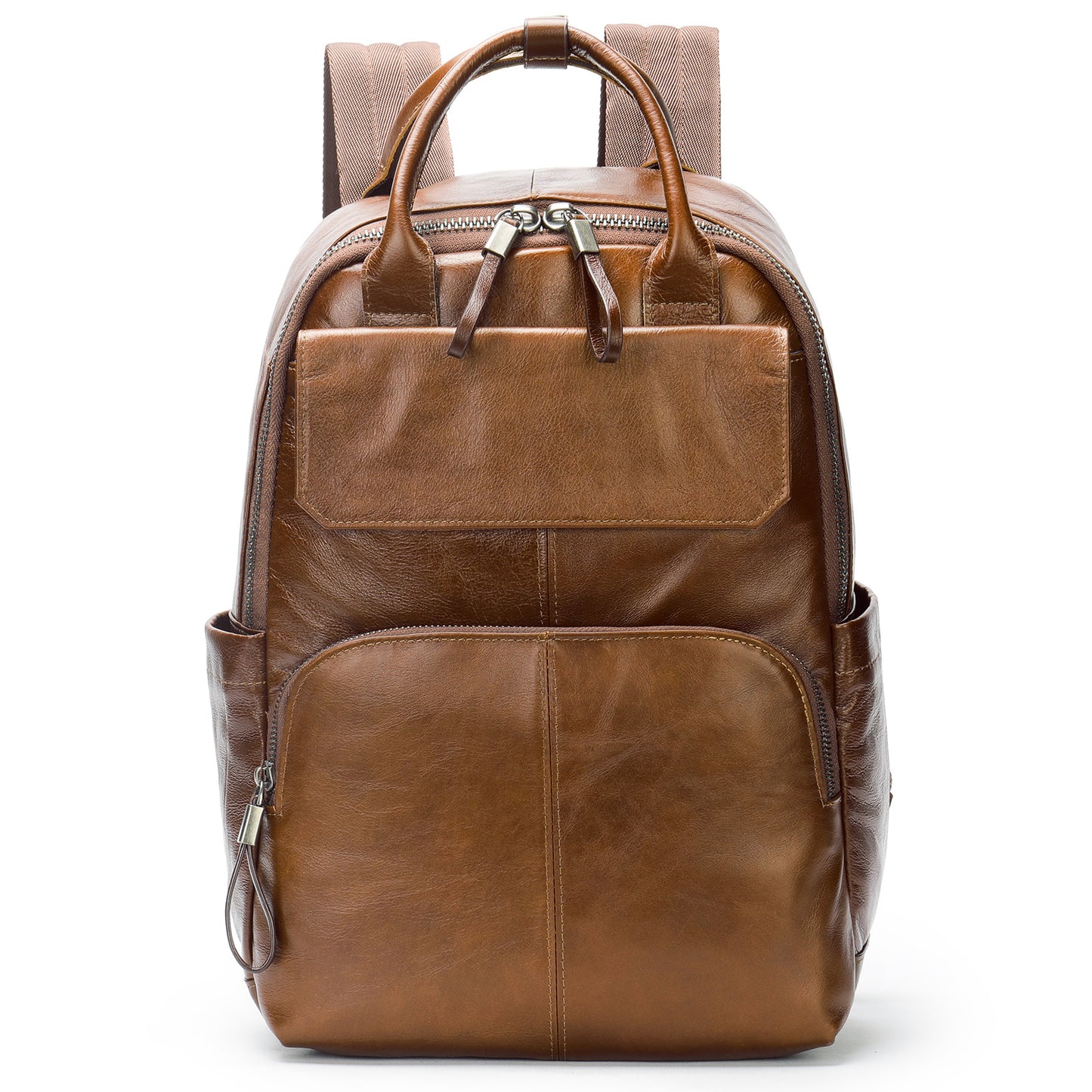 Men's Leather Large Capacity Leisure Business Simple Backpacks