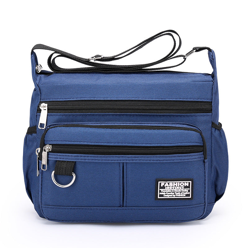 Men's Large Capacity Horizontal Zipper Stall Business Men's Messenger Bags