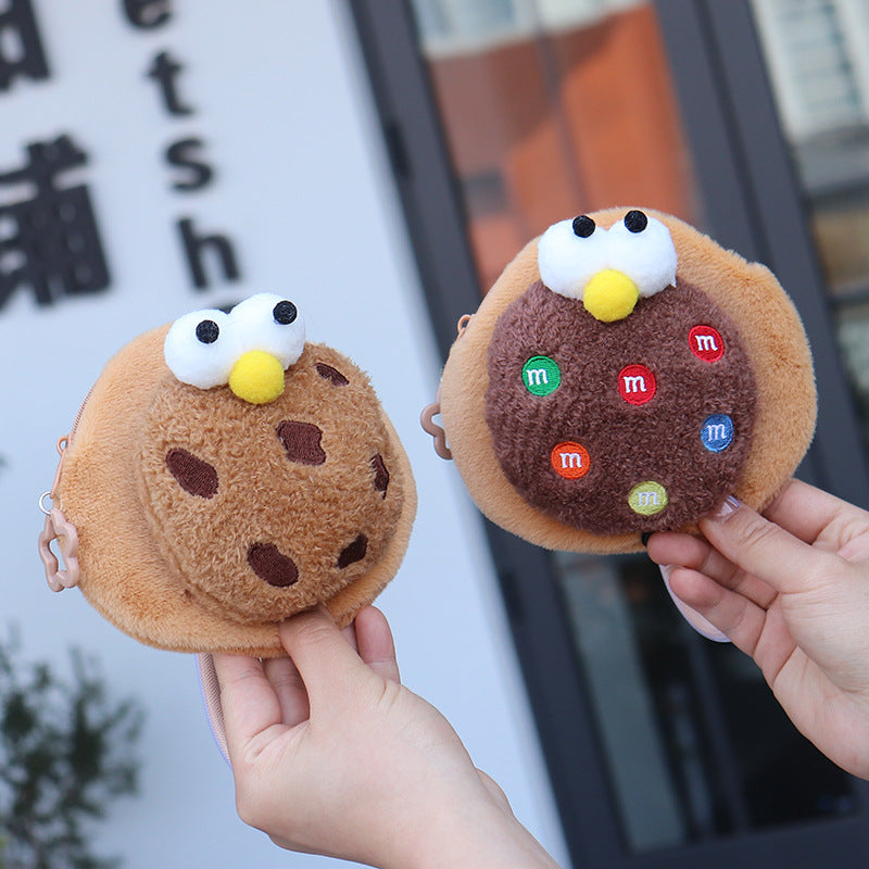 Cute Cookie Large Plush Storage Couple Coin Purses