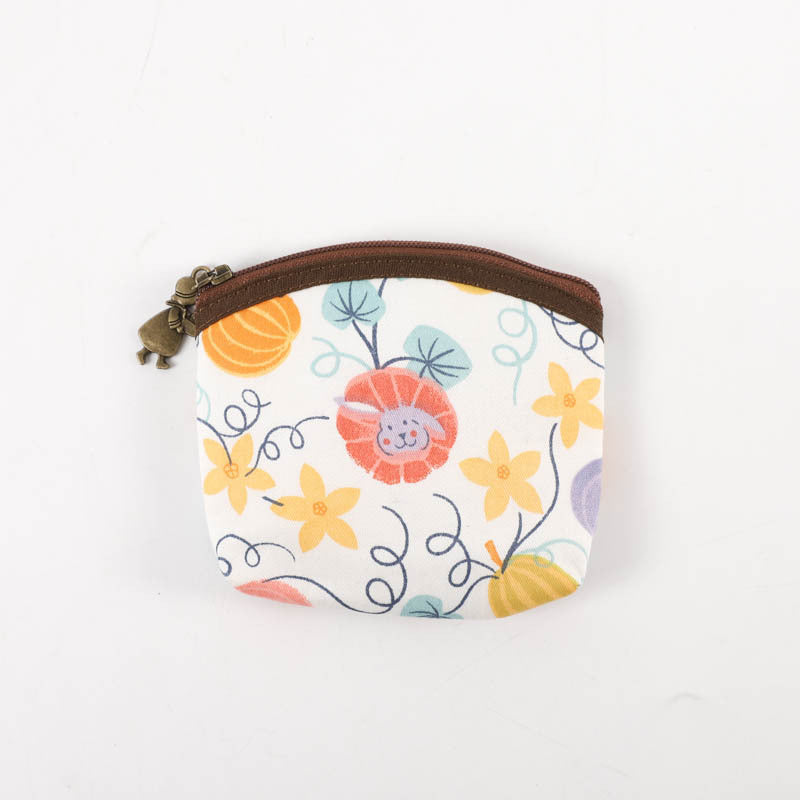 Mini Cute Cotton Print Thick Square Coin Purses