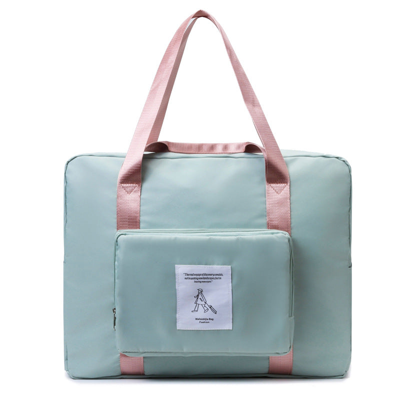 Sacs de voyage pliables pour séparation sèche et humide, couleur contrastée, recouvrables, pour femmes