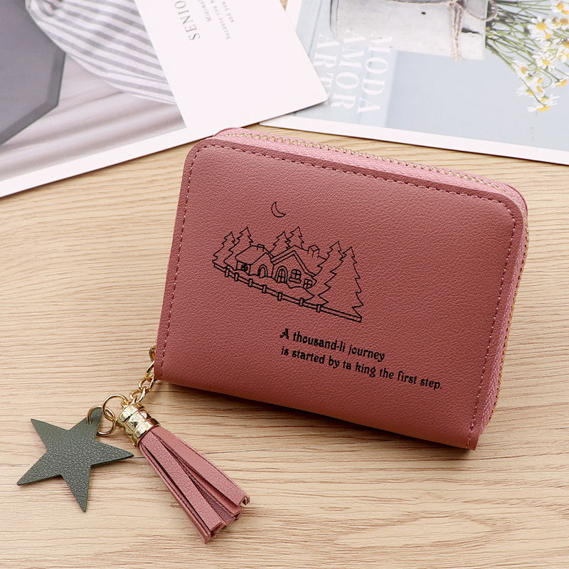 Women's Mini Zipper Pocket Cute Refreshing Simple Niche Coin Purses