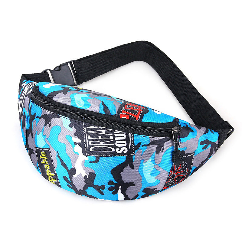 Men's Beautiful Printed Close-fitting Stall Goods Waist Packs