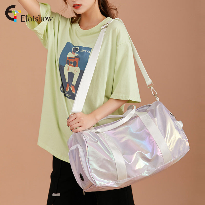 Women's Gradient Color Short Distance Waterproof Folding Travel Bags