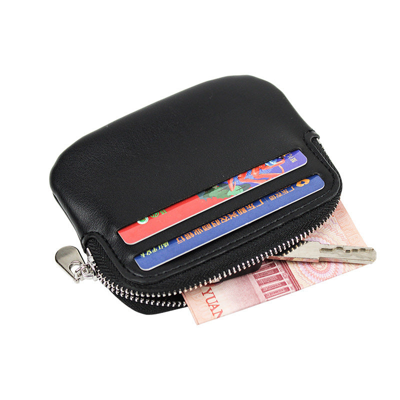 Short Mini Multifunctional Zipper Change Leather Coin Purses