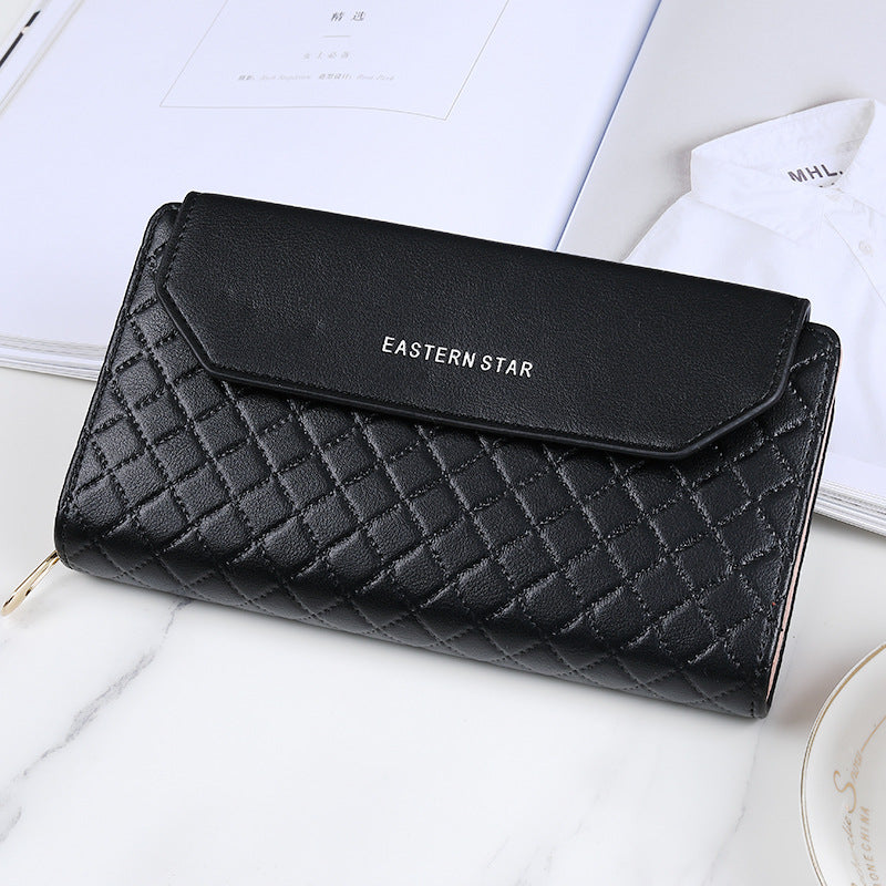 Women's Style Solid Color Simple Long Zipper Ladies Wallets