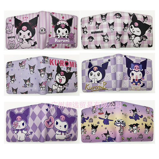 Portefeuilles courts pour femmes Little Devil Clow Pink Cat Melody