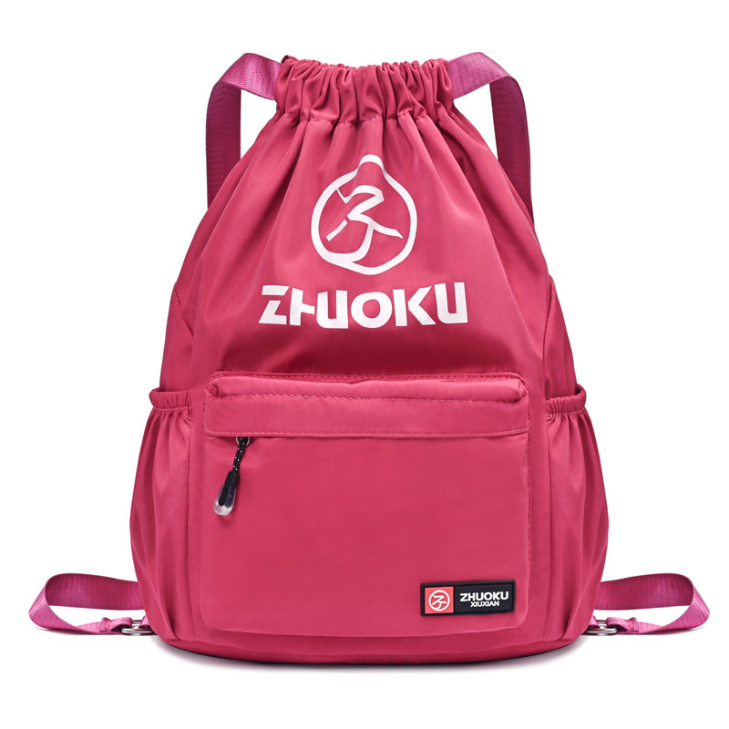 Color Style With Letters Basketball Large Capacity Drawstring Sports Backpacks