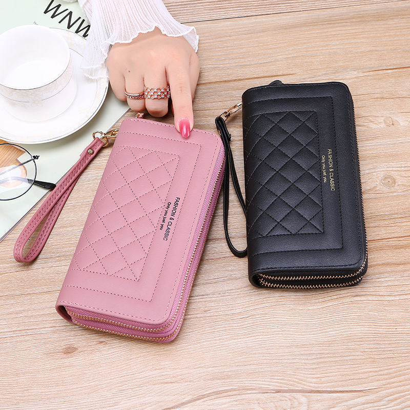 Long Clutch Korean Mobile Double Zipper Ladies Wallets