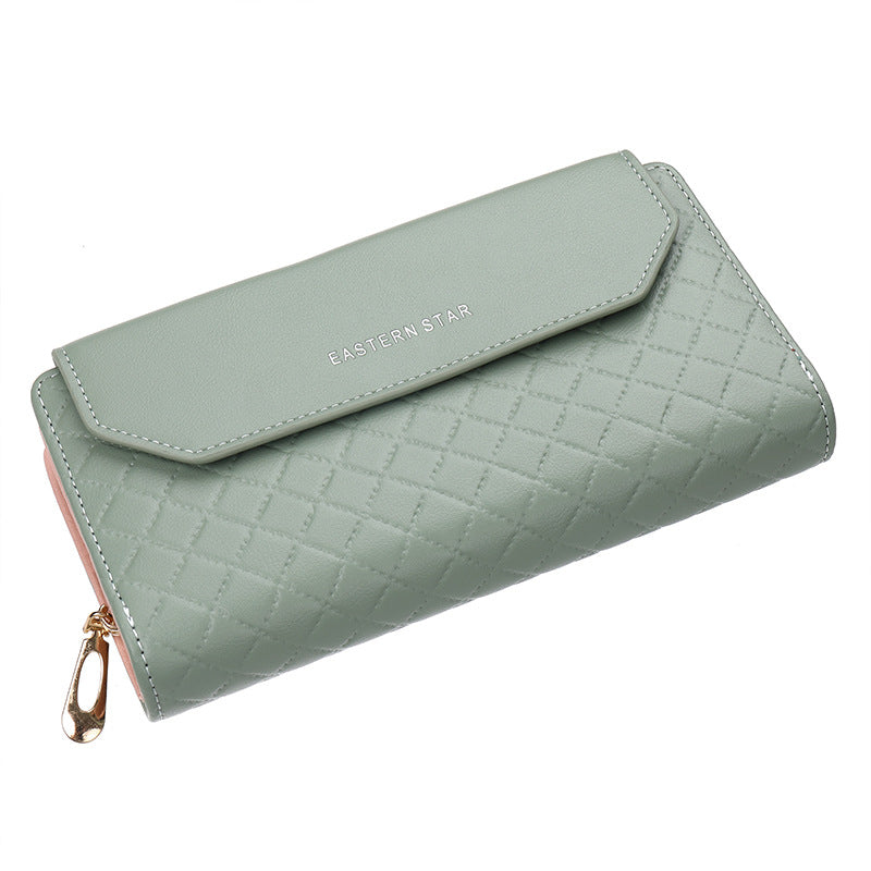 Women's Style Solid Color Simple Long Zipper Ladies Wallets