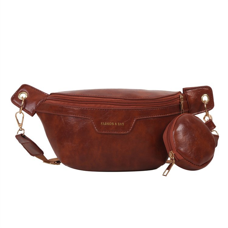 Women's Trendy Korean Leather Western Style Textured Waist Packs