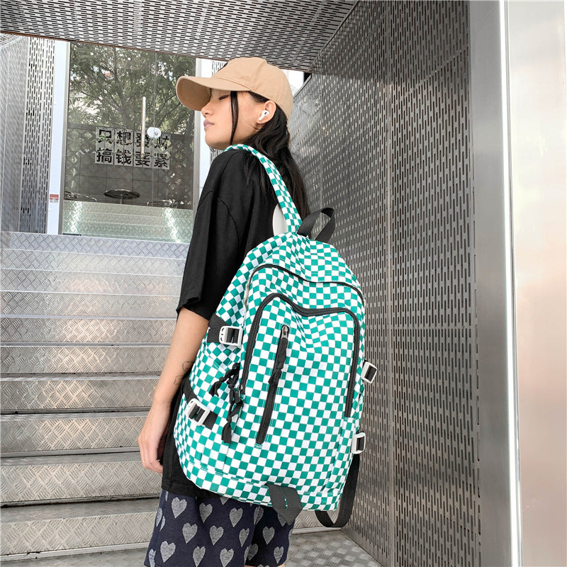 Women's Style Retro Classic Plaid Fashion Personal Backpacks