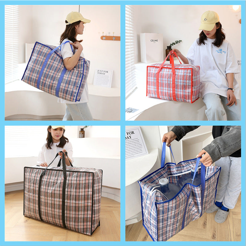 Large Thick Plaid Packing Capacity Household Bags