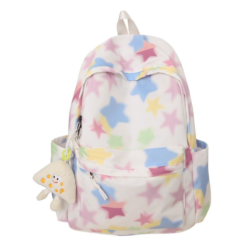 Women's Niche Design Rainbow High Korean College Middle School Students' Schoolbags