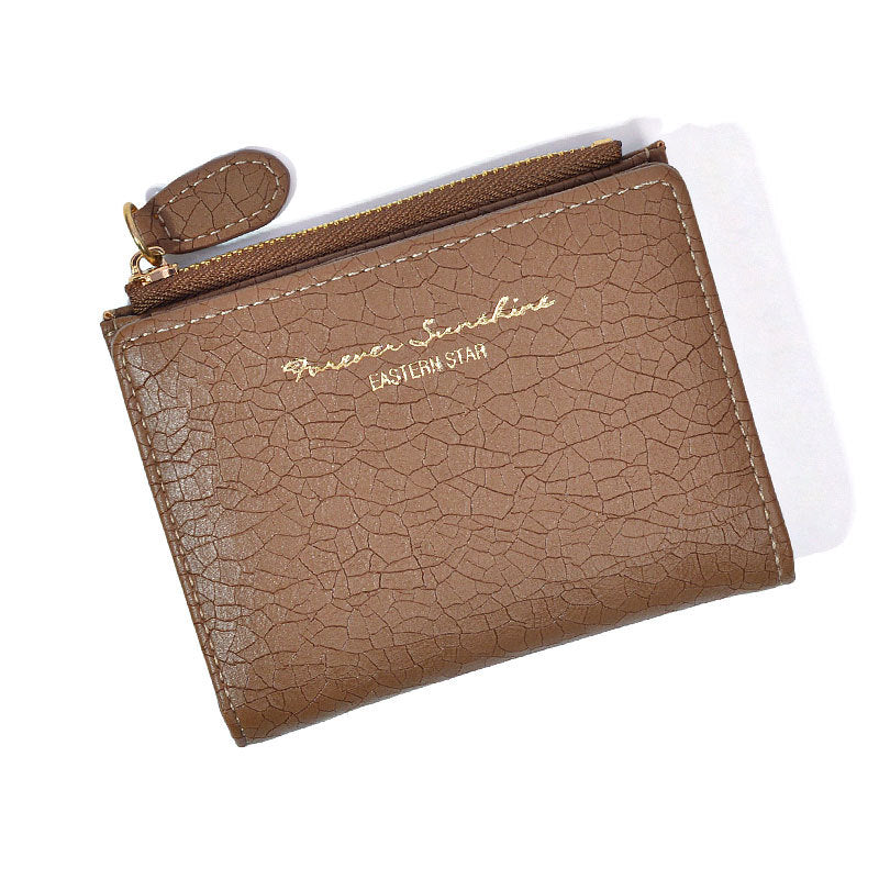 Green Female Korean Retro Folding Mori Ladies Wallets