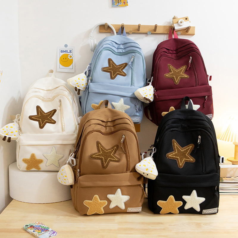 Style Five-pointed Star Large Capacity Junior's Middle School Students' Schoolbags