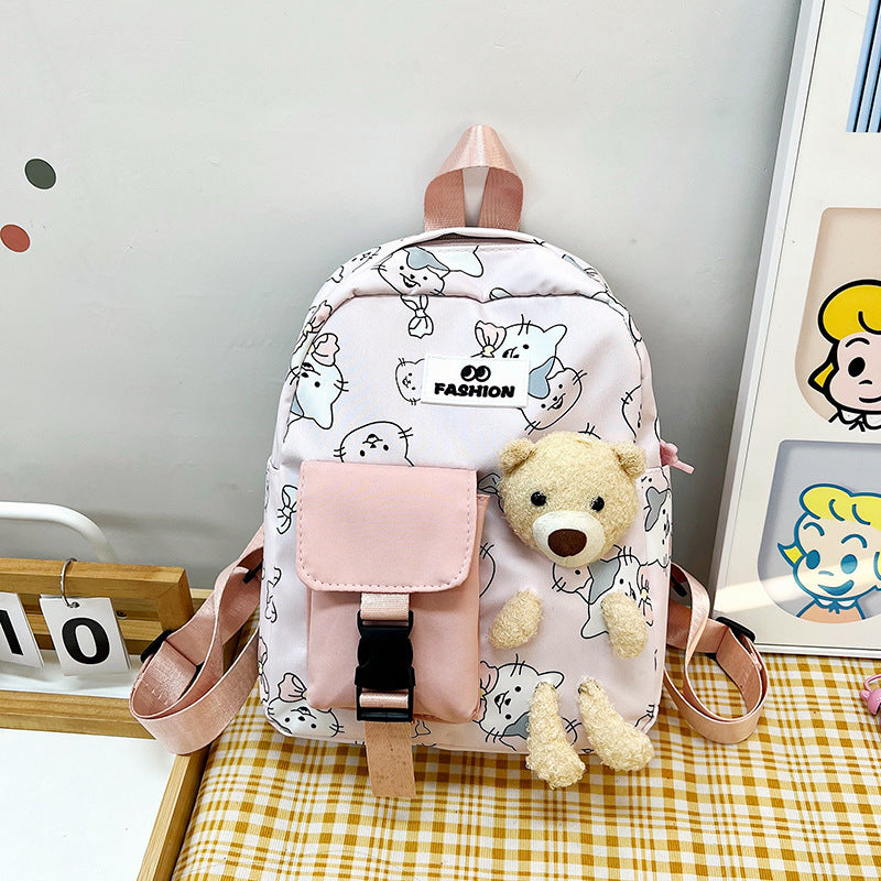 Poupée ours de Style coréen pour enfants, sacs à dos légers à la mode pour enfants