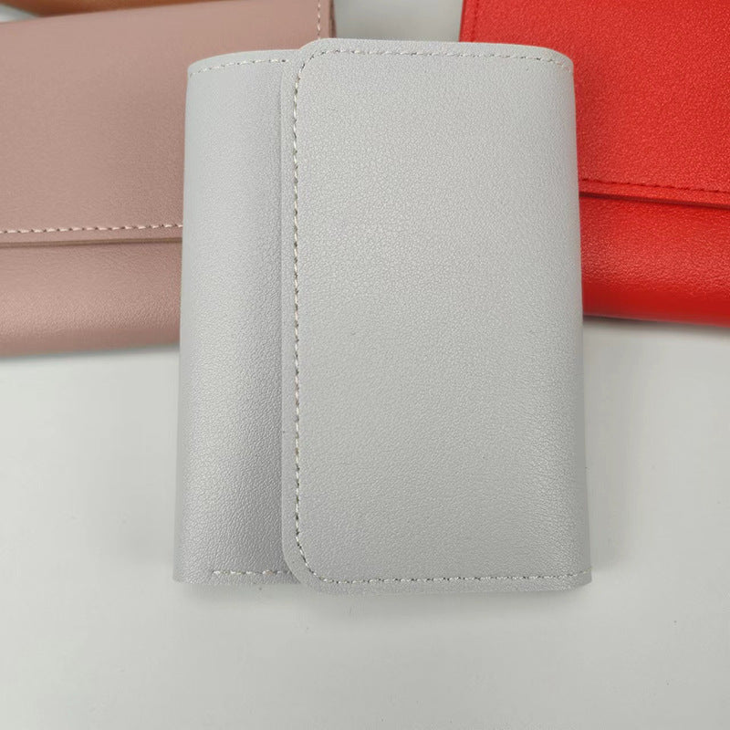 Women's Short Ticket Clip Multifunctional Change Three Card Holder