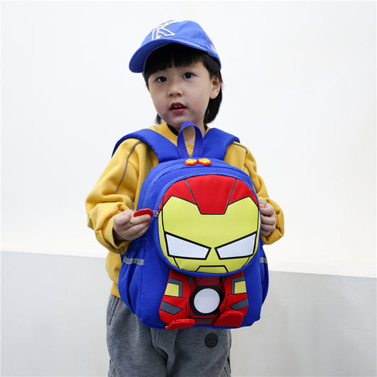 Children's Cute Super Boy Portable Burden Alleviation Children's Backpacks