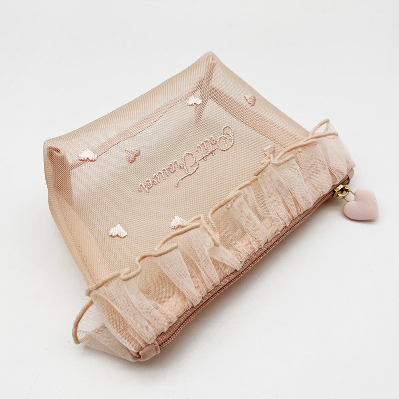 Embroidered Lace Portable Cute Tissue Makeup Cosmetic Bags