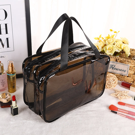 Transparent Large Capacity Dry Wet Separation Cosmetic Bags