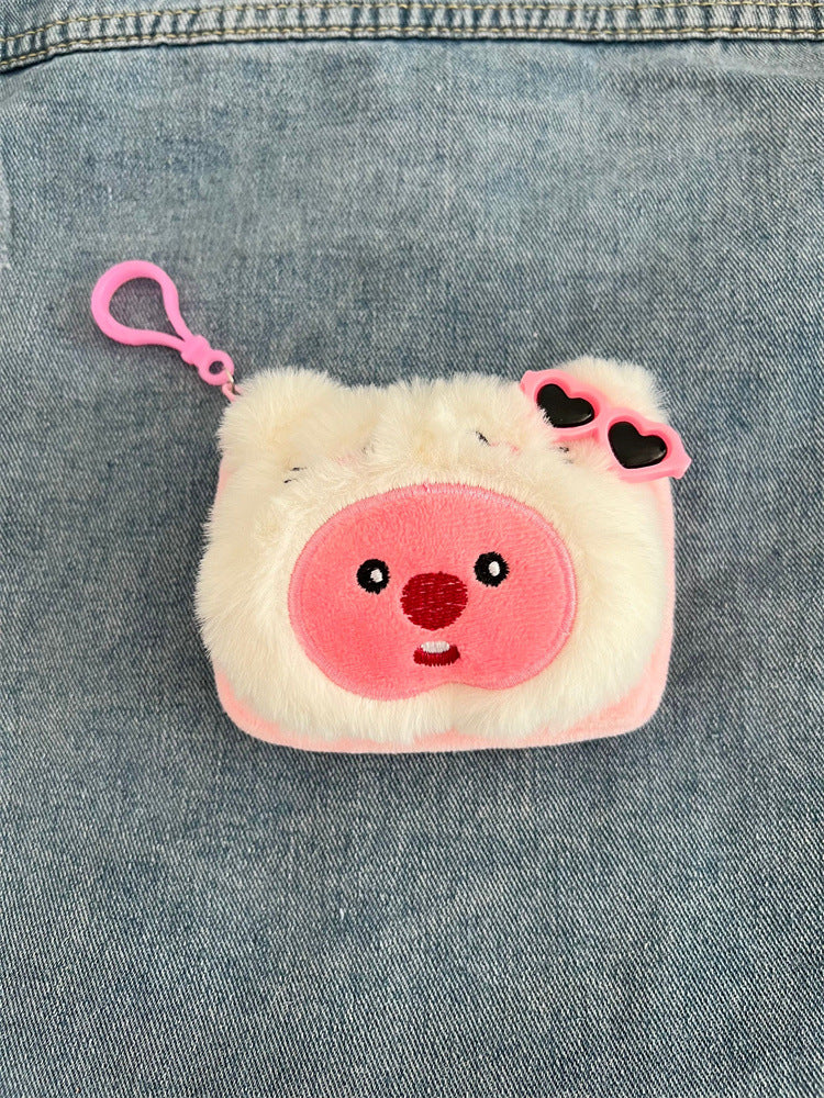 Pendentif en peluche, articles portables, rangement des porte-monnaie