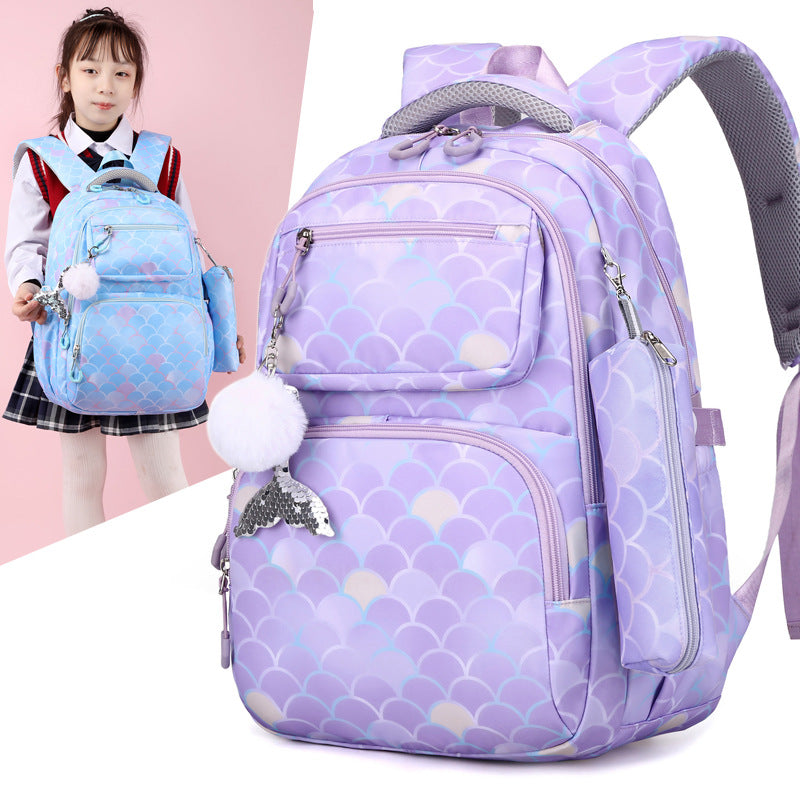 Women's Printed For Primary Burden Alleviation Waterproof Elementary School Students' Schoolbags