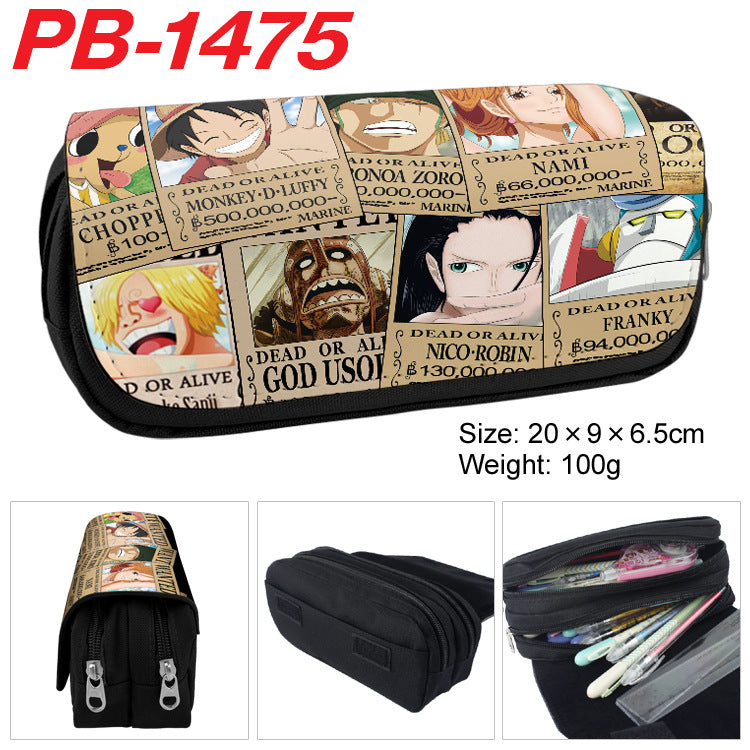 Piece Anime Color Picture Pencil Cartoon Large Capacity Double Ladies Wallets