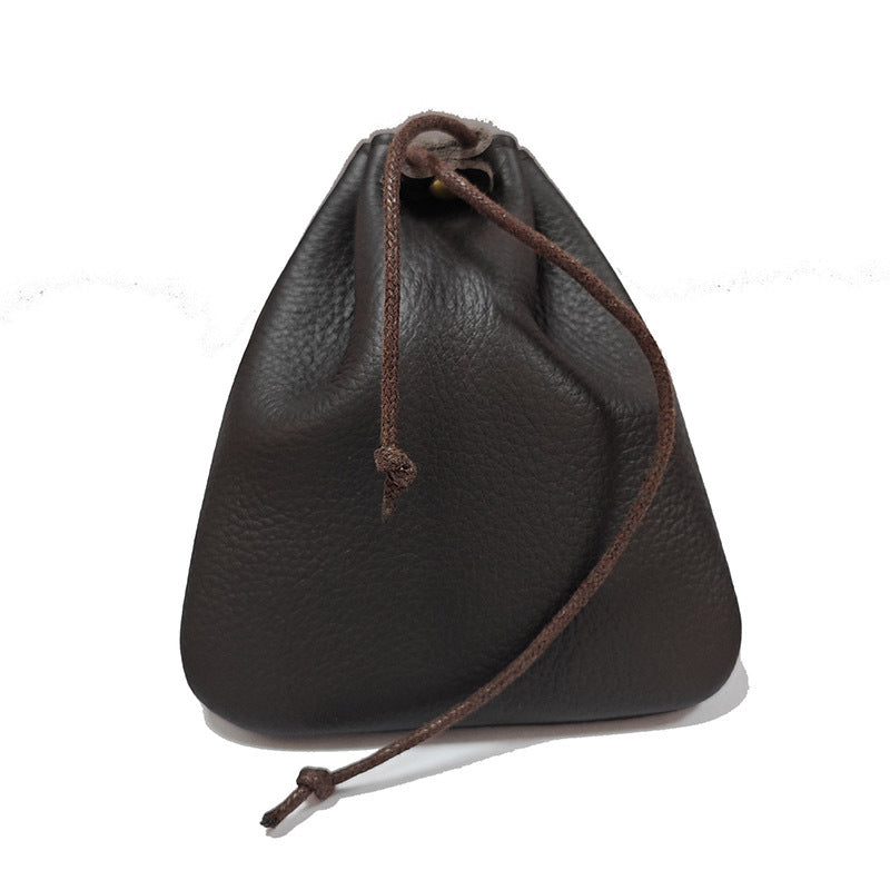 Women's & Men's & Layer Cowhide Vintage Gift Fortune Small Coin Purses