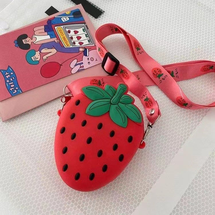 Summer Fruit Strawberry Avocado Shape Small Coin Purses