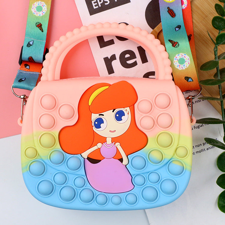 Killer Pioneer Cartoon Color Silicone Portable Double-sided Children's Coin Purse