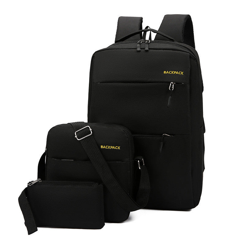 Three-piece Set Male Female Notebook Computer Backpacks