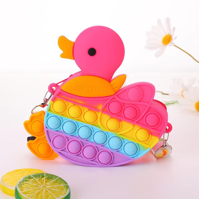 Women's & Children's & Cartoon Little Yellow Duck Mouse Coin Purses