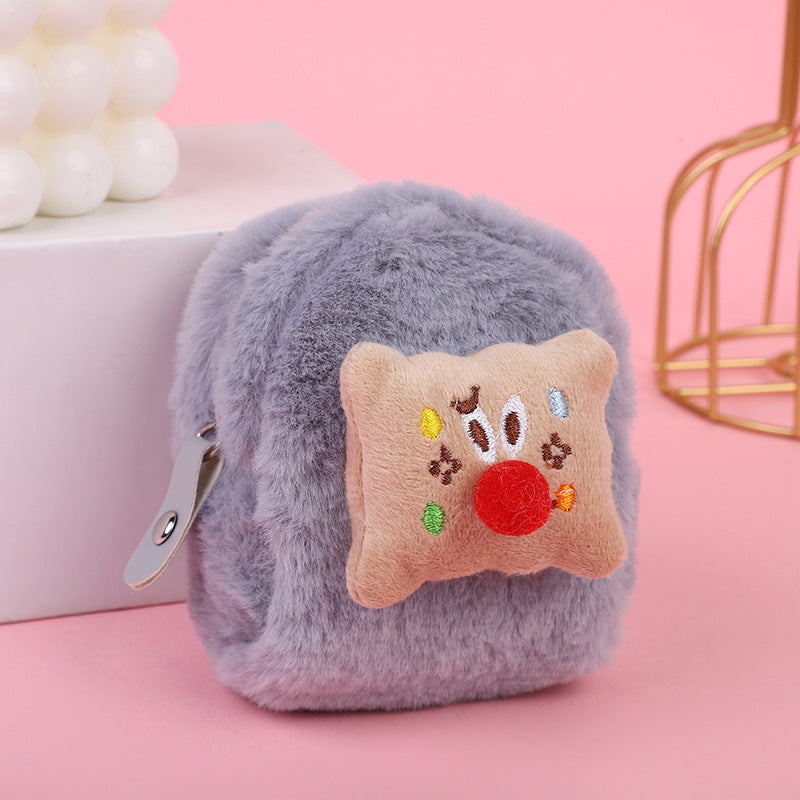 Korean Girly Christmas Mini Cartoon Plush Coin Purses