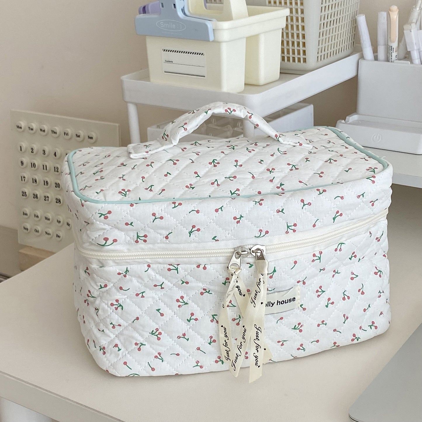 Makeup Cute Large Capacity Portable Cotton Cosmetic Bags