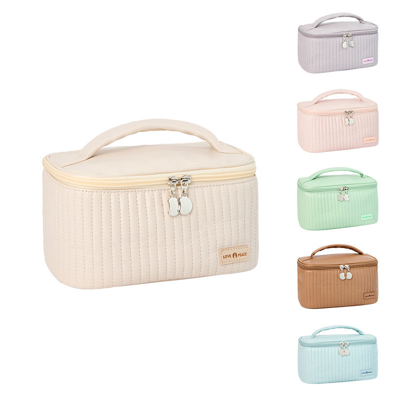 White Collar Cake Candy Color Convenient Wash Cosmetic Bags