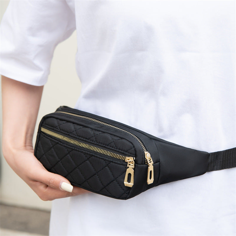 Simple Fashion Diamond Embroidery Thread Female Waist Packs