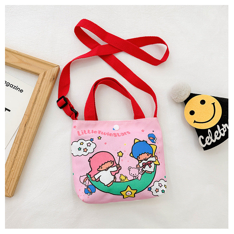 Children's Glamorous Strawberry Bear Canvas Cute Children's Shoulder Bags