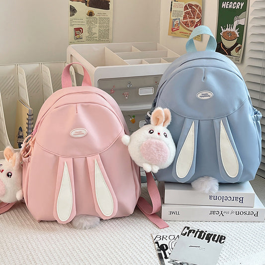 Lapin mignon petit sac à dos de dessin animé d'université féminine