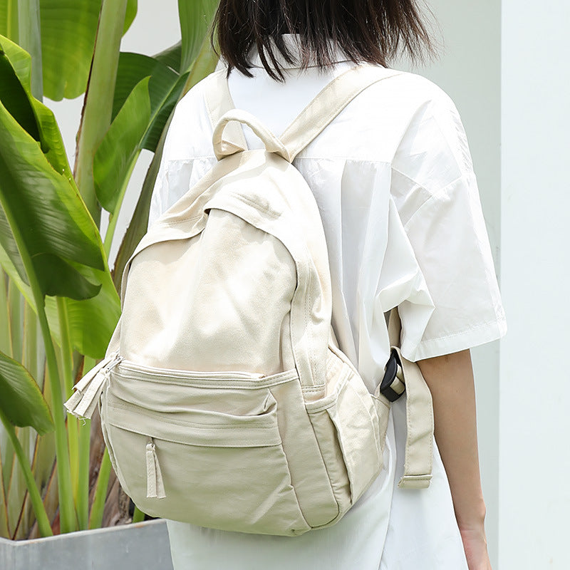 Women's Style Washed Worn Canvas Leisure Forest Backpacks