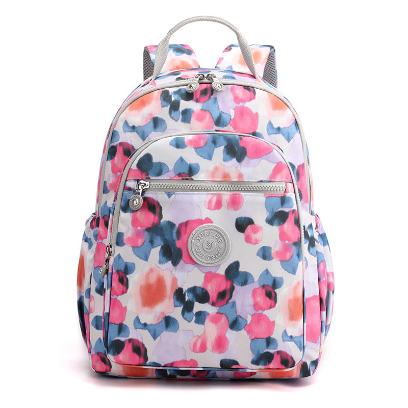 Women's Cool Stylish Nylon Flower Cloth Backpacks