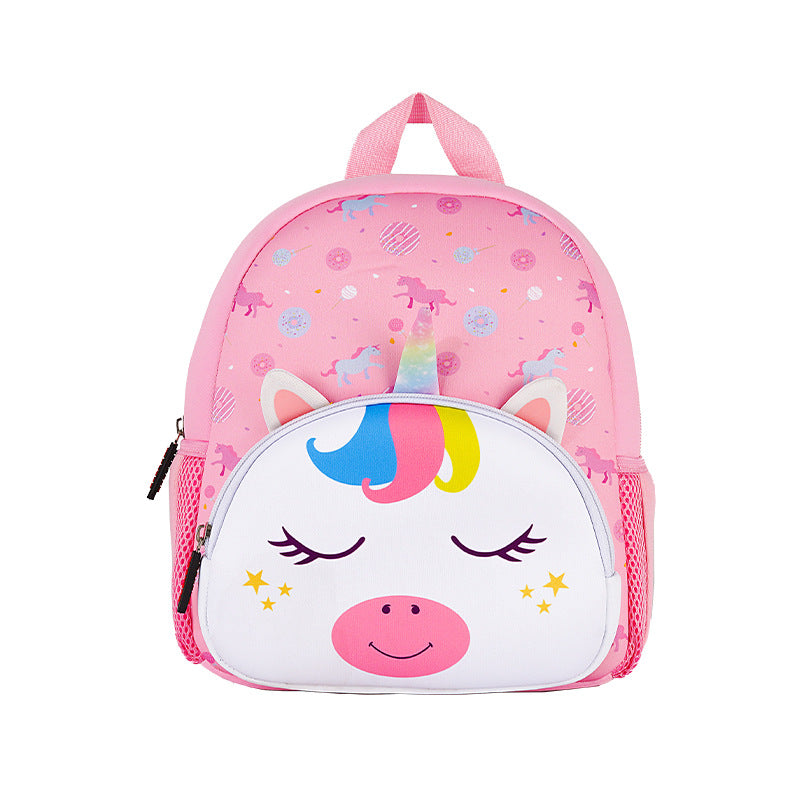 Pretty Animal Cartoon Neoprene Dinosaur Unicorn School Bags