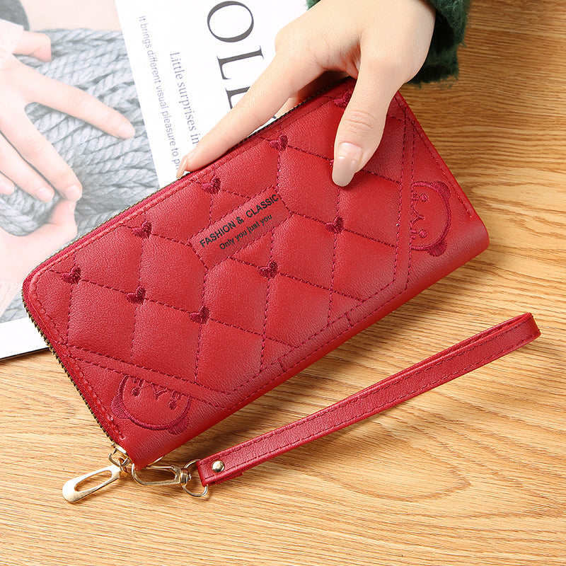 Women's Long Fashion Single Large Capacity Zipper Ladies Wallets