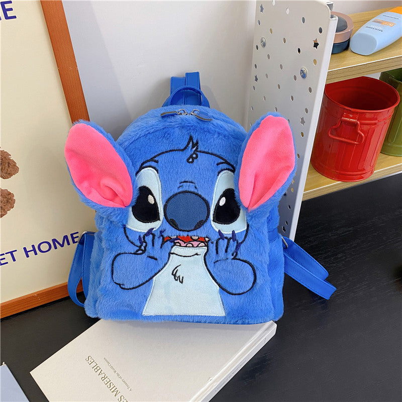 Petits sacs à dos drôles de dessin animé féminin en peluche mignon