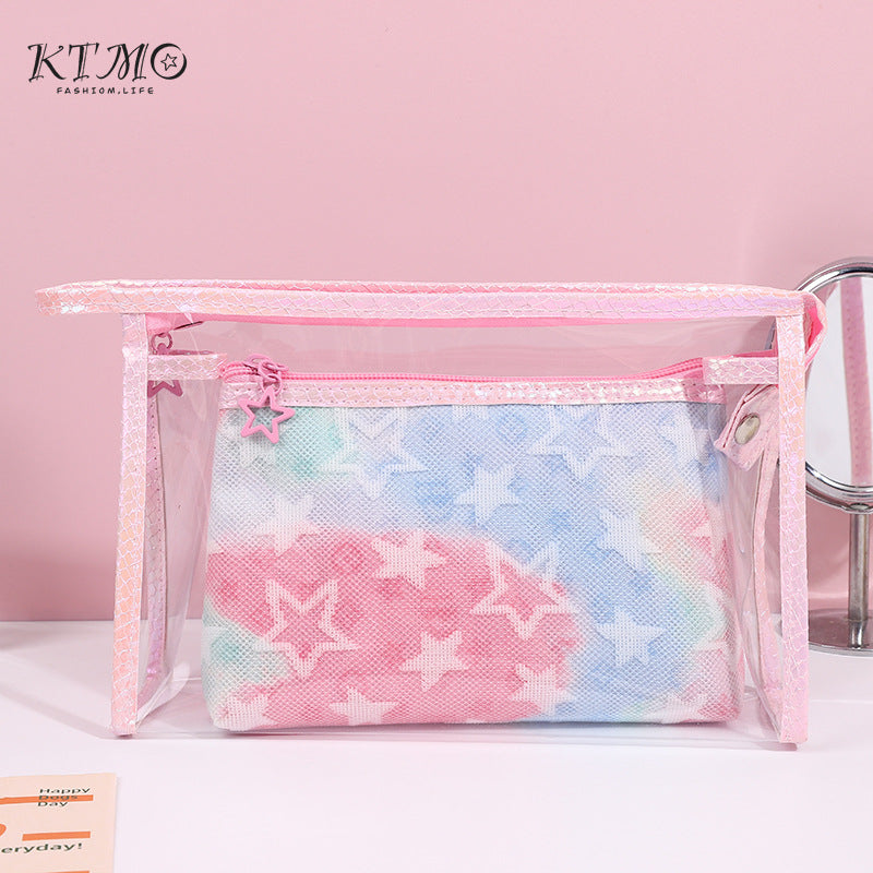 Storage Advanced Gradient Pink Five-pointed Star Bags