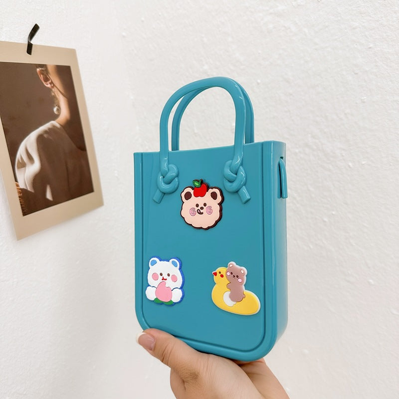 Children's Cute Cartoon Bear Silicone Mini Outing Children's Shoulder Bags